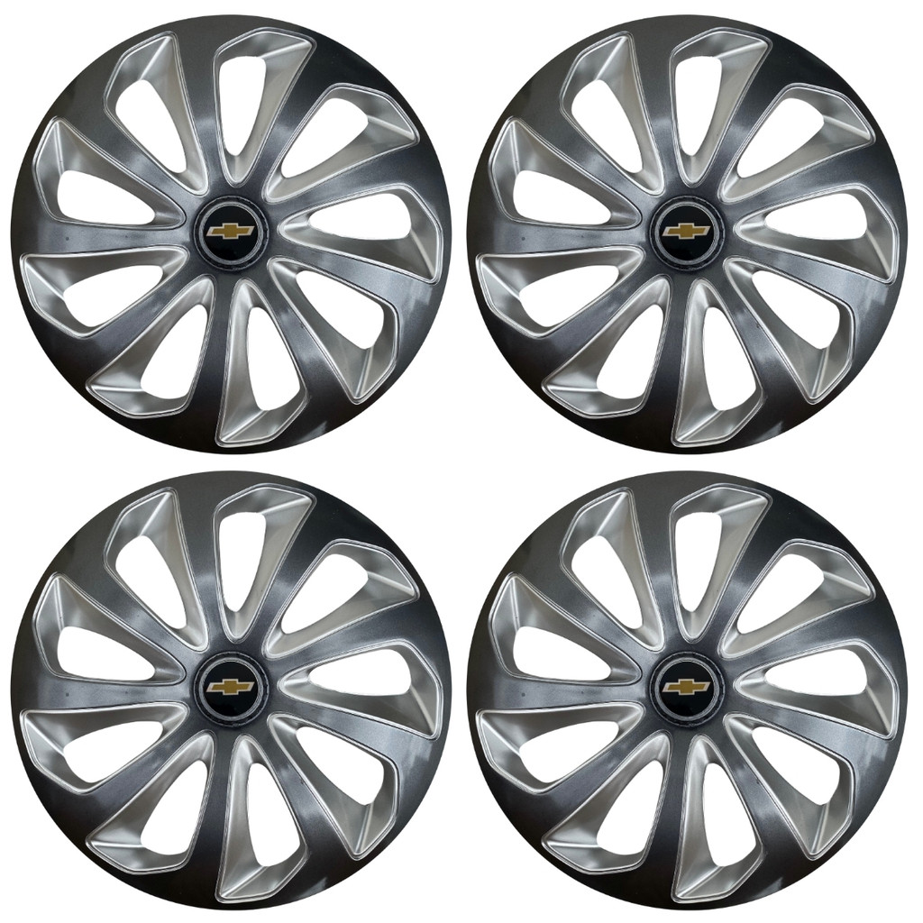 Jogo Calota Velox 14 Grafite Prata Onix 2014 2015 2019