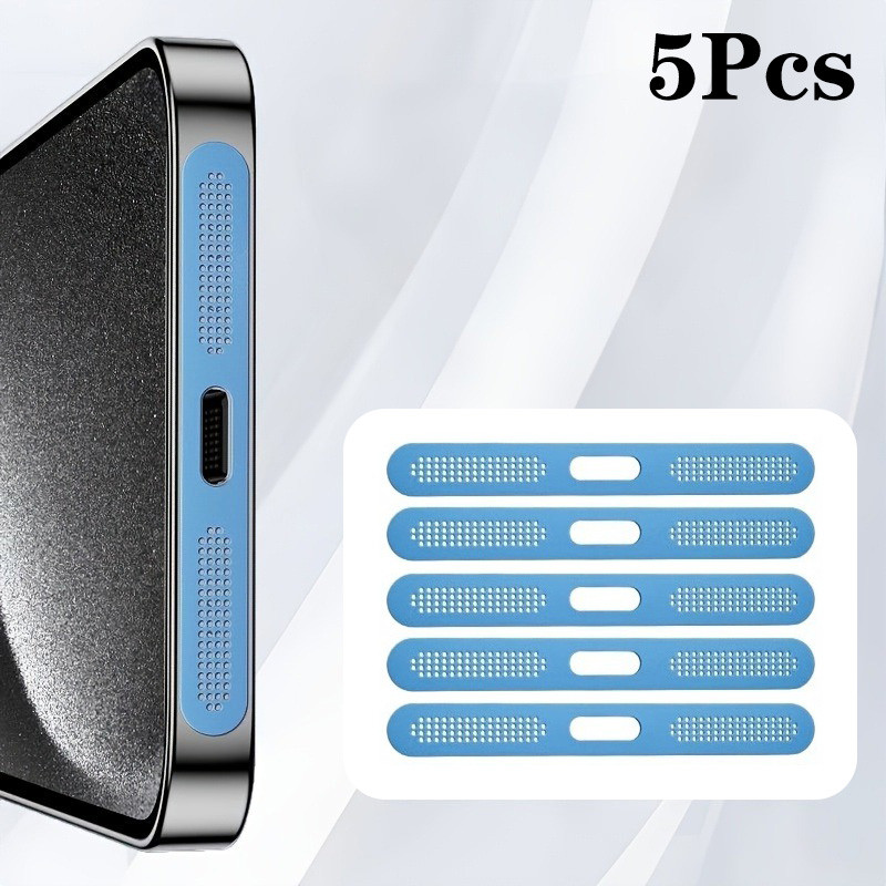 5 Pçs Metal Anti Poeira Adesivo Para IPhone 17 18 Pro Max Alto-Falante Buraco Capa À Prova De