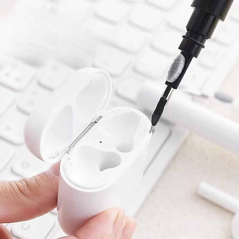 Multi-Funcional Fone De Ouvido bluetooth Carregamento Caneta De Limpeza De Buraco De Telefone Celular Escova Poeira supe