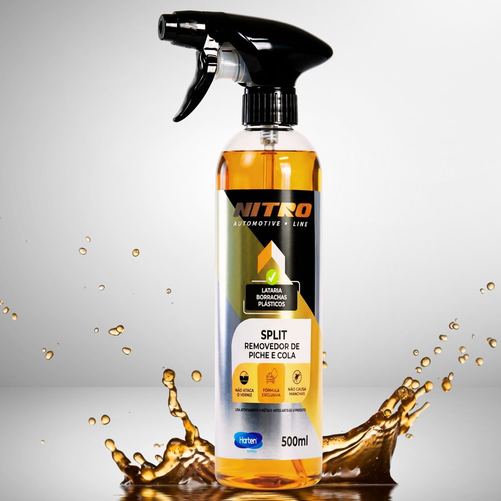 Removedor De Piche Cola Split Nitro 500ml Harten Limpeza Automotiva Retira Asfalto Residuos Adesivos
