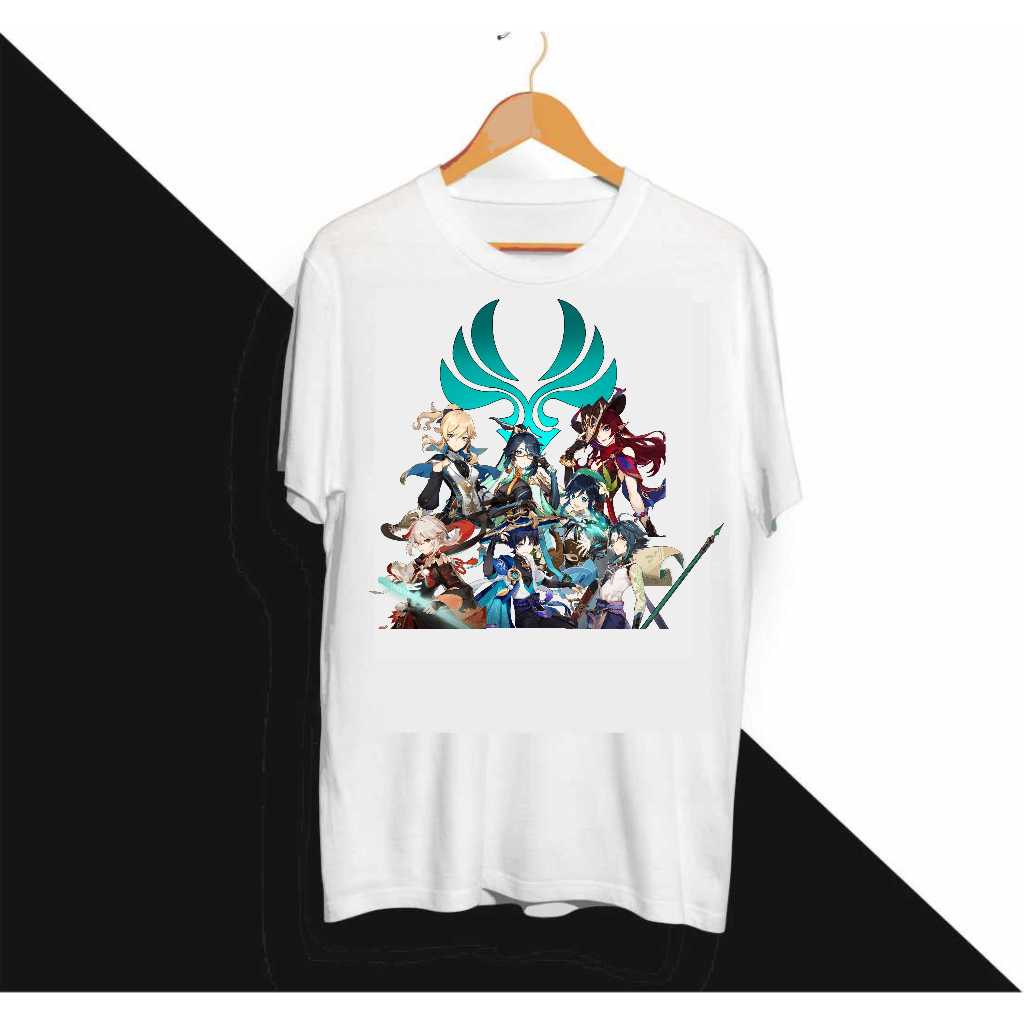 Camiseta Personagens 5 Estrelas Anemo Genshin Impact Chasca Jean Venti Xianyn Kazuha Xiao Andarilho