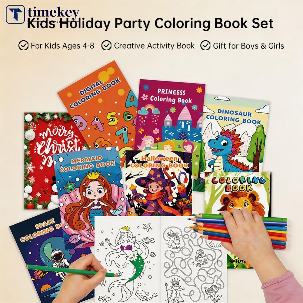 TIMEKEY Crianças Dos Desenhos Animados Livro De Colorir Para 3-8 Anos Animal Veículo Princesa Tema Pintura Graffiti Almo