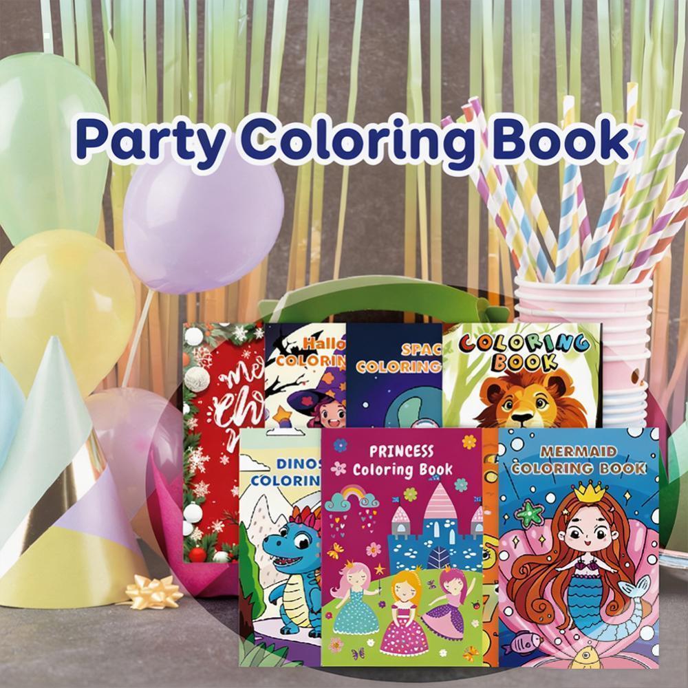 TIK Crianças Dos Desenhos Animados Livro De Colorir Para 3-8 Anos Animal Veículo Princesa Tema Pintura Graffiti Almofada