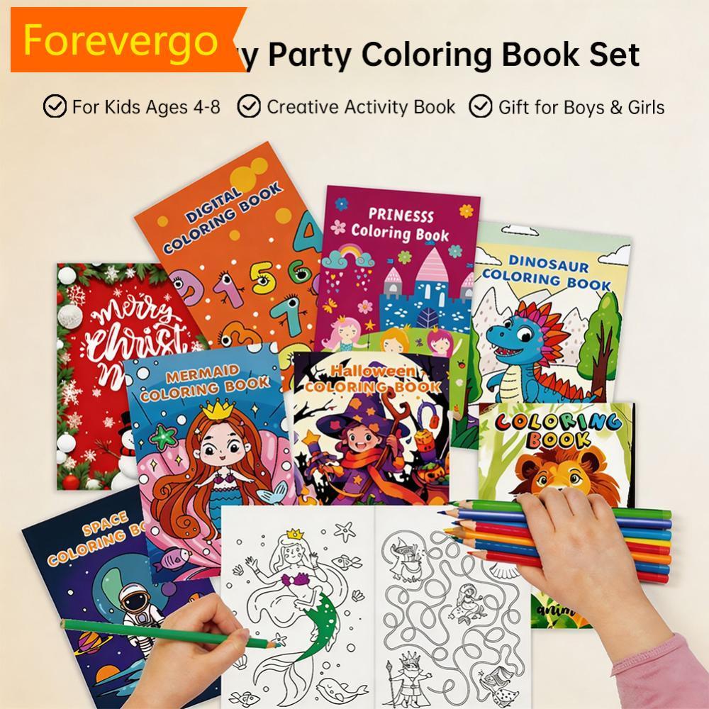 forevergo Crianças Dos Desenhos Animados Livro De Colorir Para 3-8 Anos Animal Veículo Princesa Tema Pintura Graffiti Al