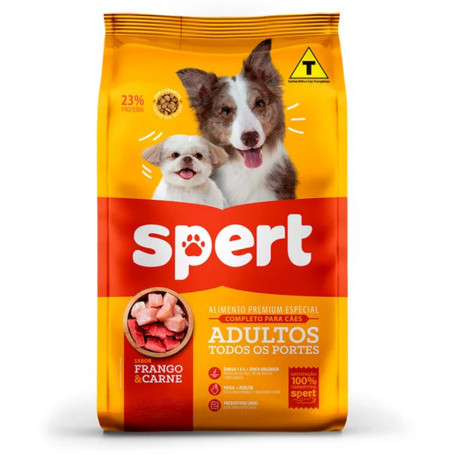 RAÇÃO SPERT CÃES ADULTOS FRANGO E CARNE 15KG