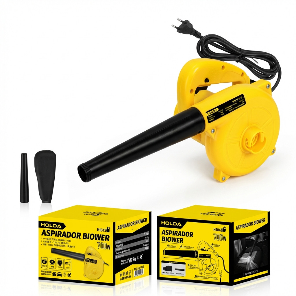 Aspirador Blower 700W Wassay Portátil com Saco Coletor e Bico Alongado  Limpeza de jardins e varandas