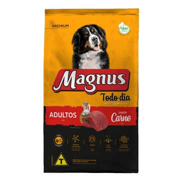Racao Magnus para Caes Adultos Todo Dia sabor Carne - 15kg