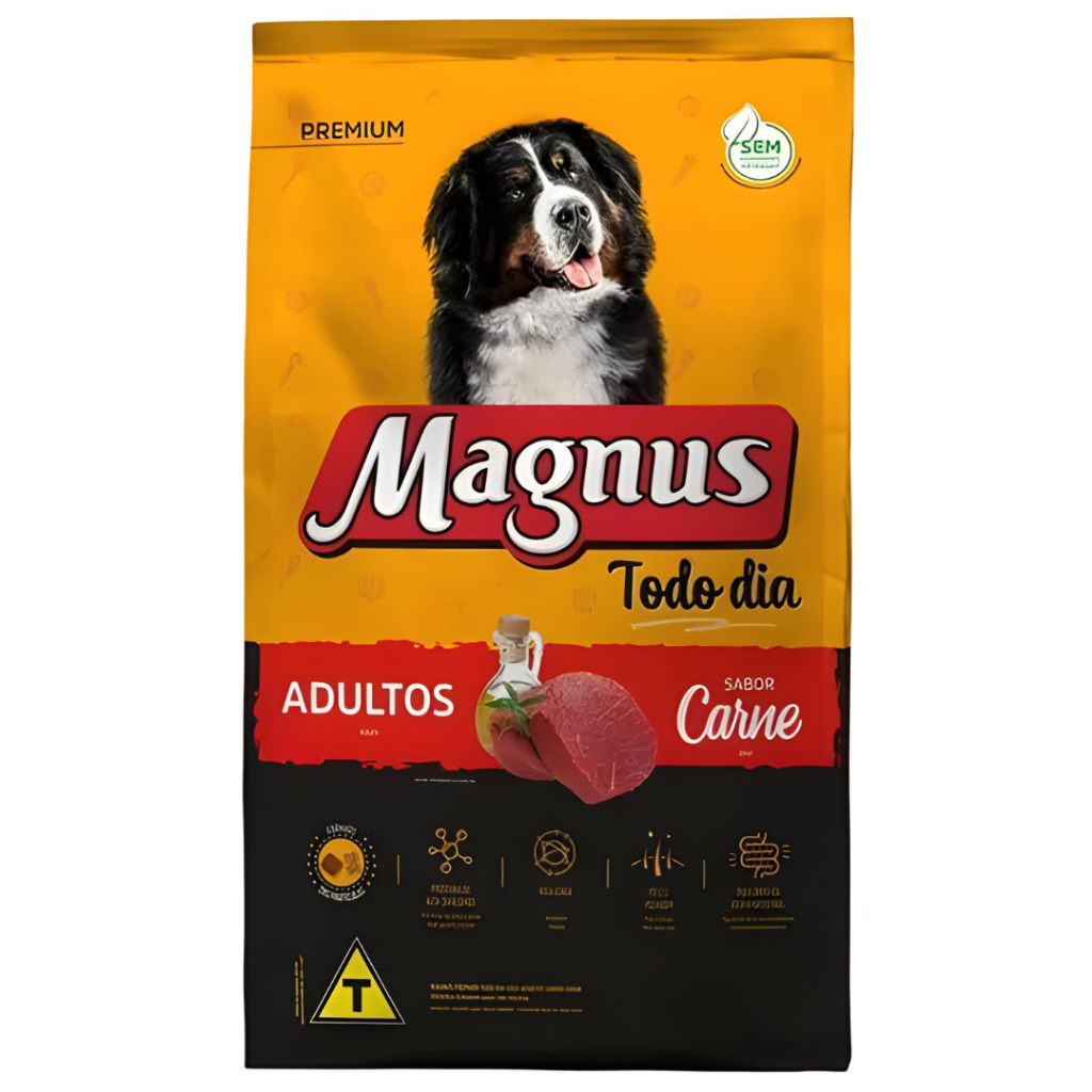 Ração Magnus Premium Todo Dia Para Cão Adulto De Raça Média e Grande Sabor Carne 15kg