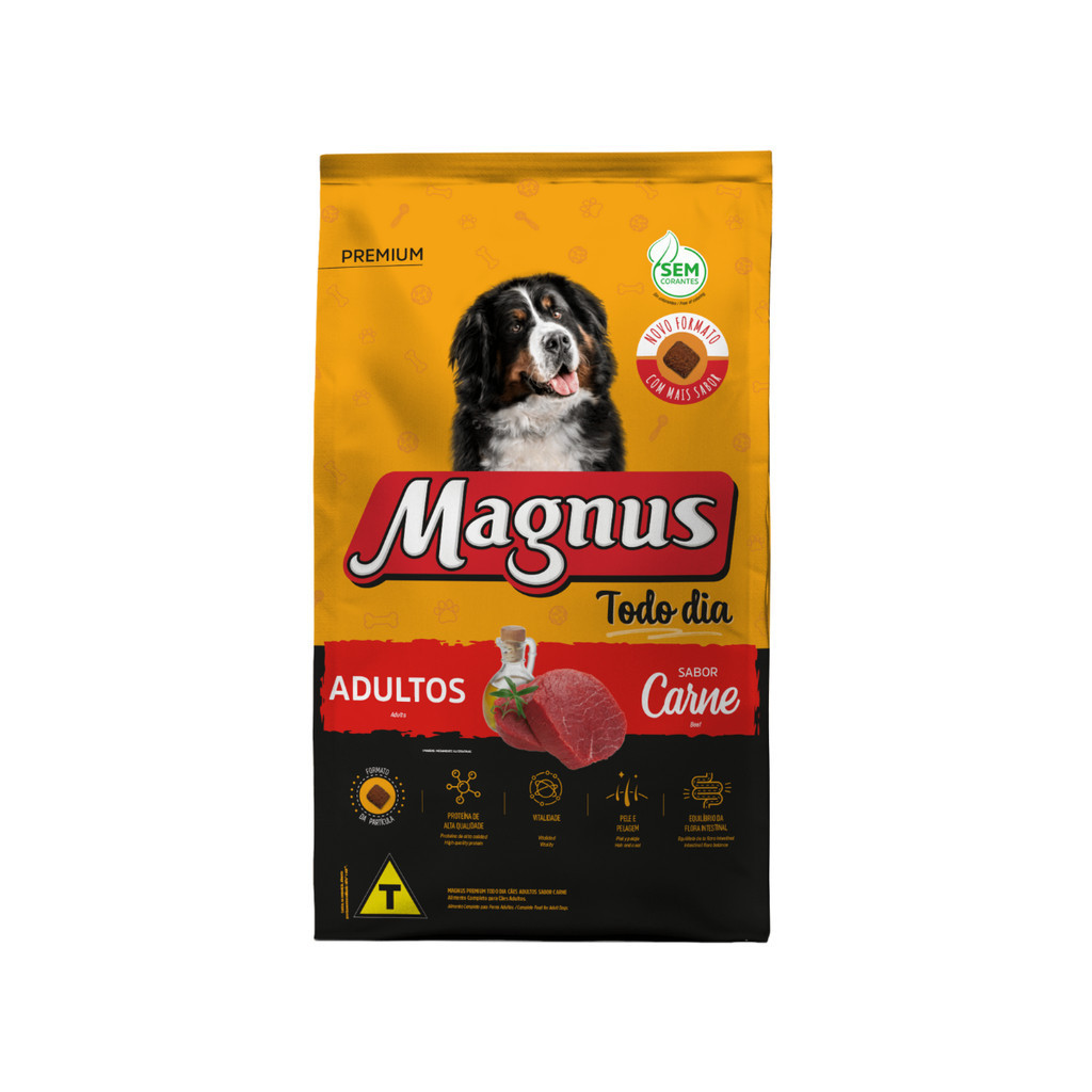 Ração Magnus para Cães Adultos Todo Dia sabor Carne 15kg