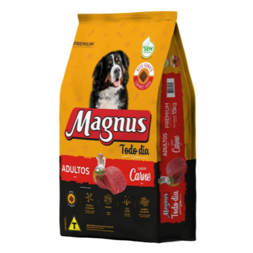 Ração Magnus Premium Todo Dia Cão Adulto Sabor Carne 15kg