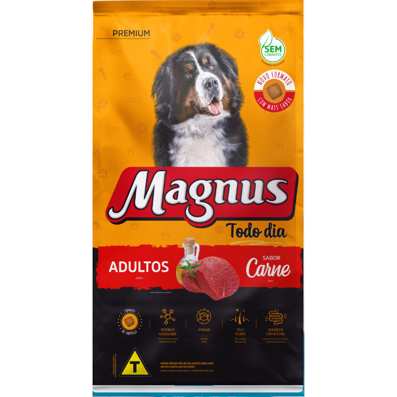 Ração Magnus Premium Todo Dia Cães Adultos Sabor Carne 25kg