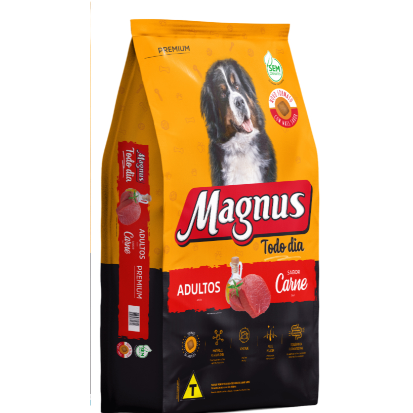 Ração Magnus Premium Todo Dia Cães Adultos Sabor Carne