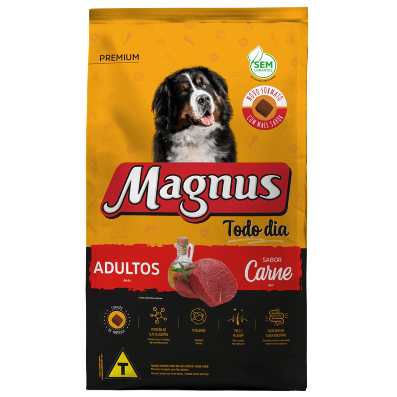 Magnus Premium Todo Dia 10,1 kg Cães Adultos Sabor Carne