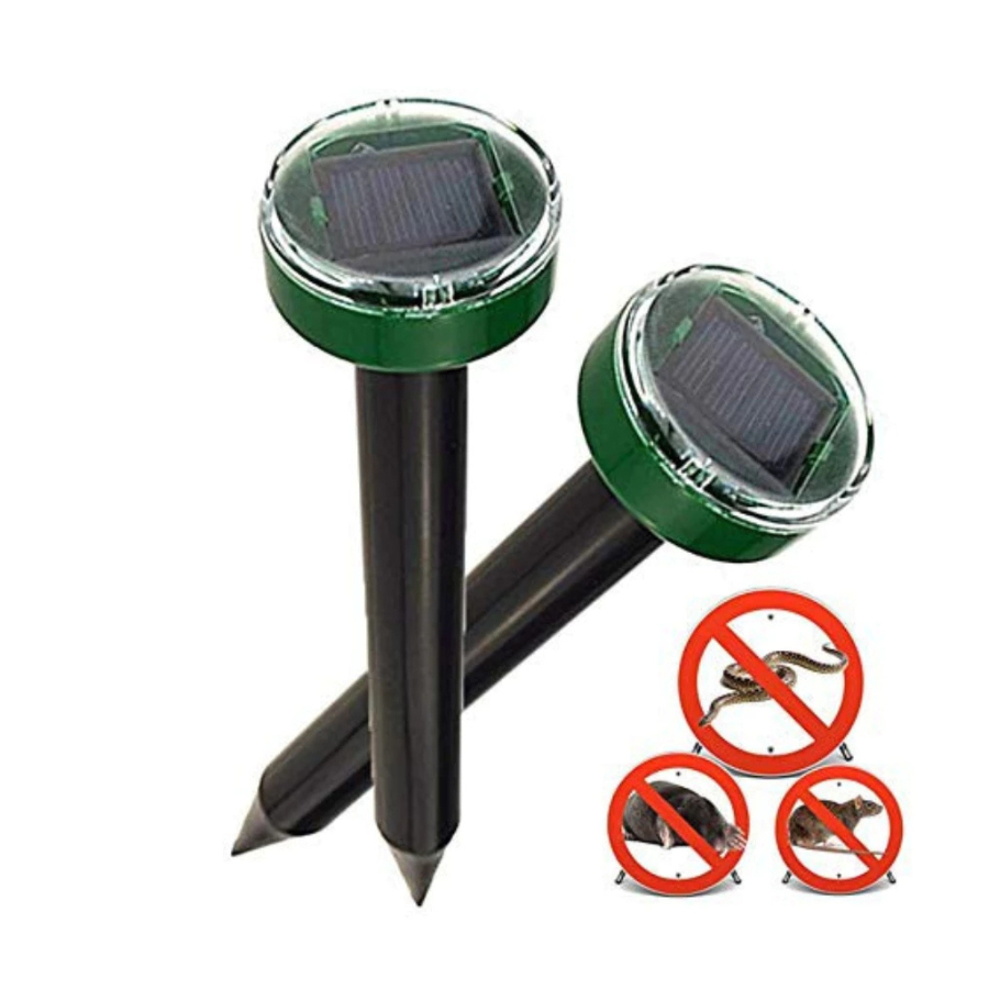Ultrassônic Repelente Solar redondo Kit C/ 2 Espanta Cobra Escorpião