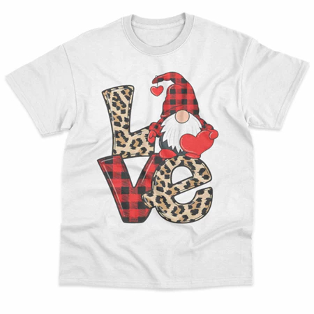 Camiseta Natal 2025 Basica Estampada Love Papai Noel Unissex 100% Algodão