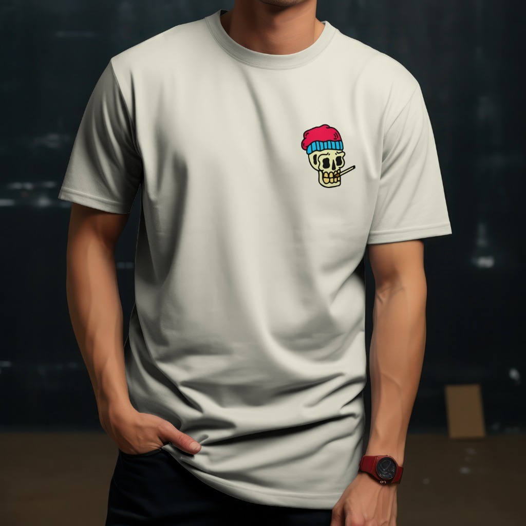 Camiseta Oversized Streetwear Camisa Unisex Caveira Natal Basica