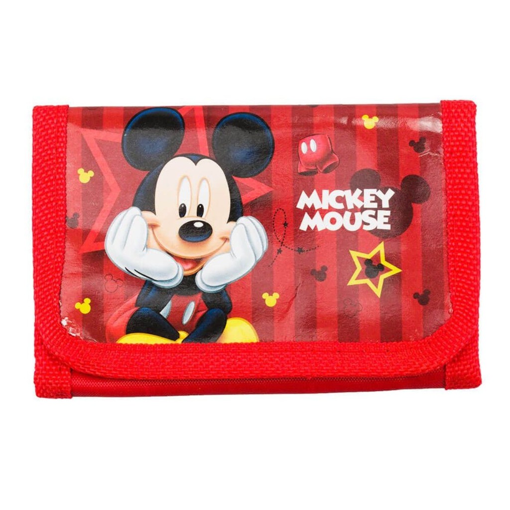Mini Carteira Infantil Vermelha Mickey 8x12cm - Disney