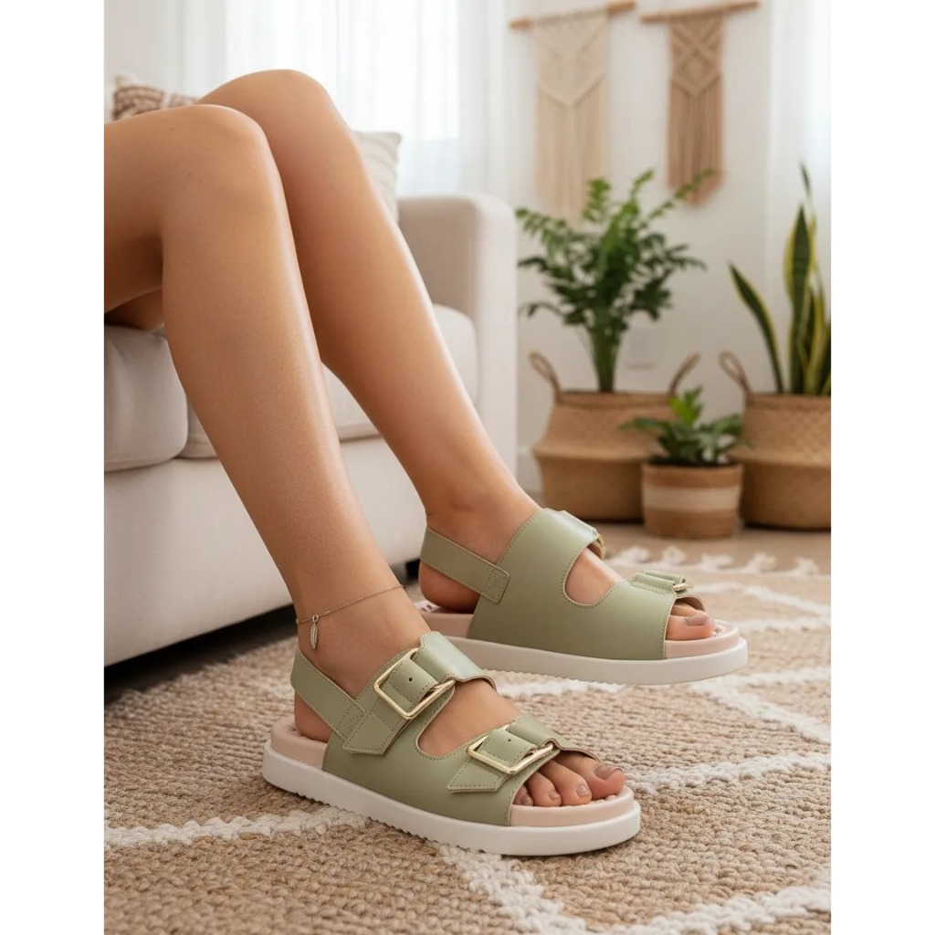 Sandália Modare Feminina Plataforma Com Fivela Tendência Papete Buckle 7178121
