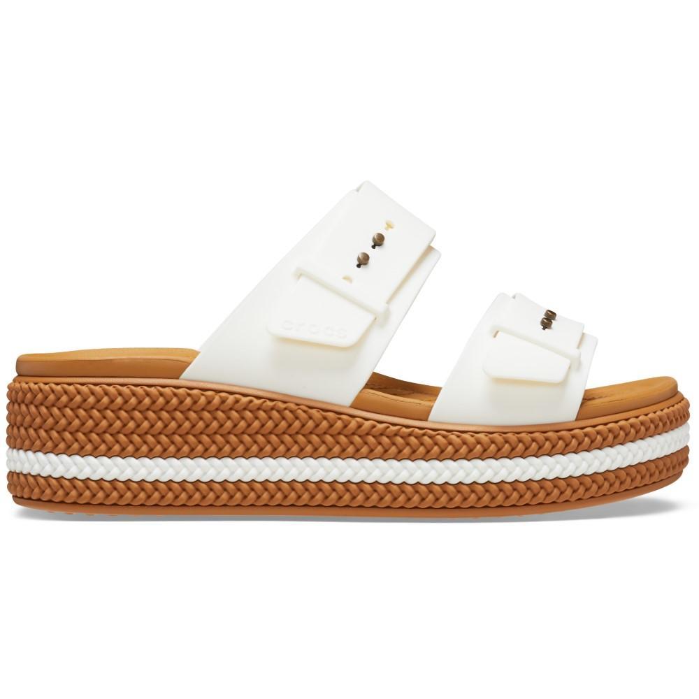 Sandália Crocs Brooklyn Woven Buckle Chalk