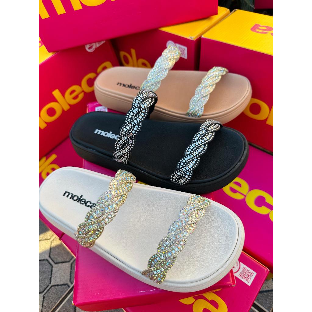 Moleca Sandália 5469.133 Paris/Entrelaçado/Buckle Oficial Feminino