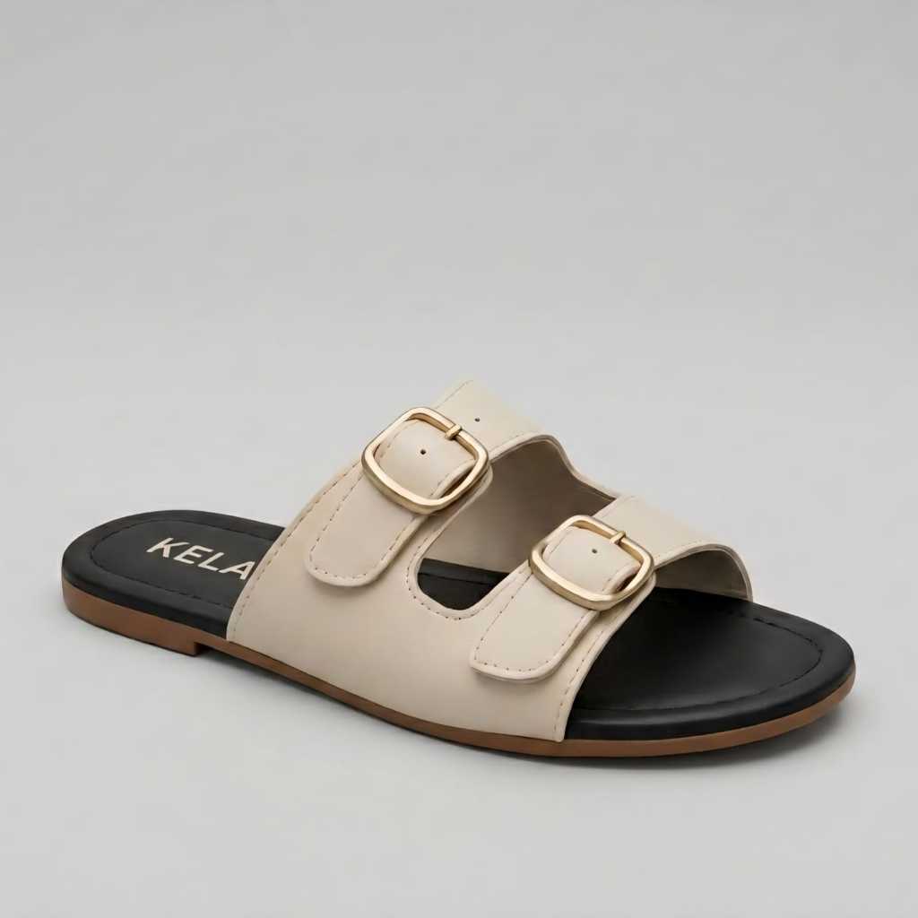 Rasteira Kela Duo Buckle com Fivela ajustável