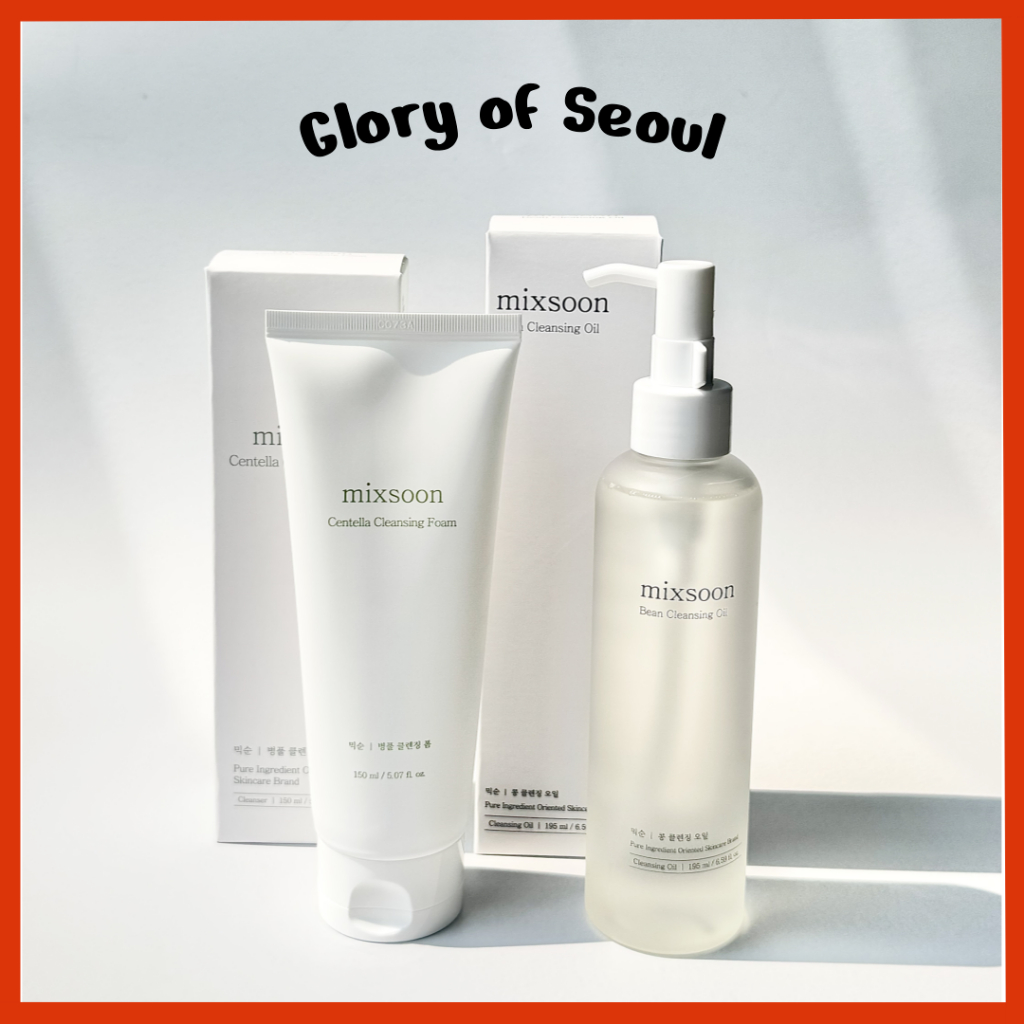 MIXSOON Bean Cleansing Oil, 195mL / Centella Cleansing Foam, 150mL