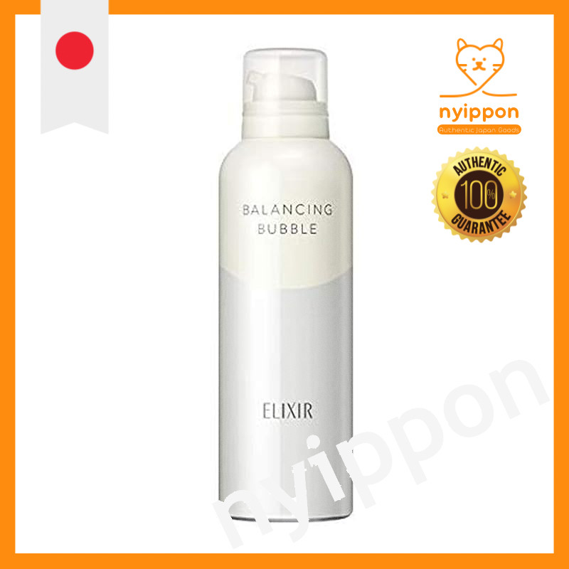 ELIXIR REFLET Balancing Bubble 165g Gel-Type Facial Cleanser Foam Washing Makeup Remover Compatible with Eyelash Extensi