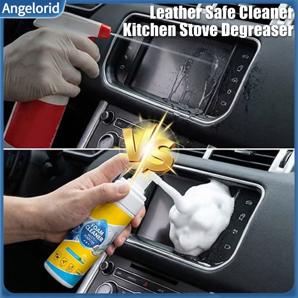 Multifunctional Foam Cleaner Stain Remover Rinse-free Spray with Sponge Towel – Clean Car Kitchen Grease Bathroom Mild