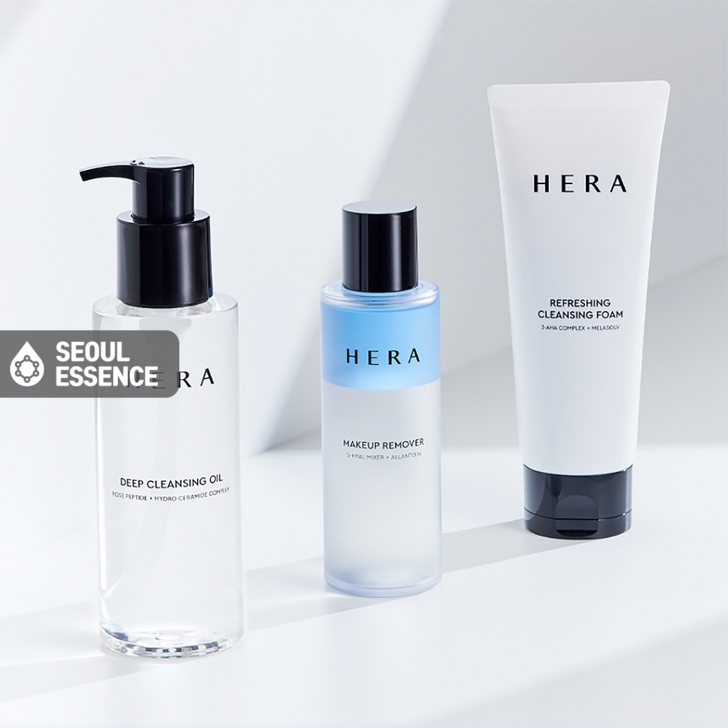HERA Makeup Remover / Deep Cleansing Oil / Refreshing Cleansing Foam - S-Hyal Mixer, Hydro Ceramide Complex, 3-AHA Complex, Melasolv (Cleansing Party)