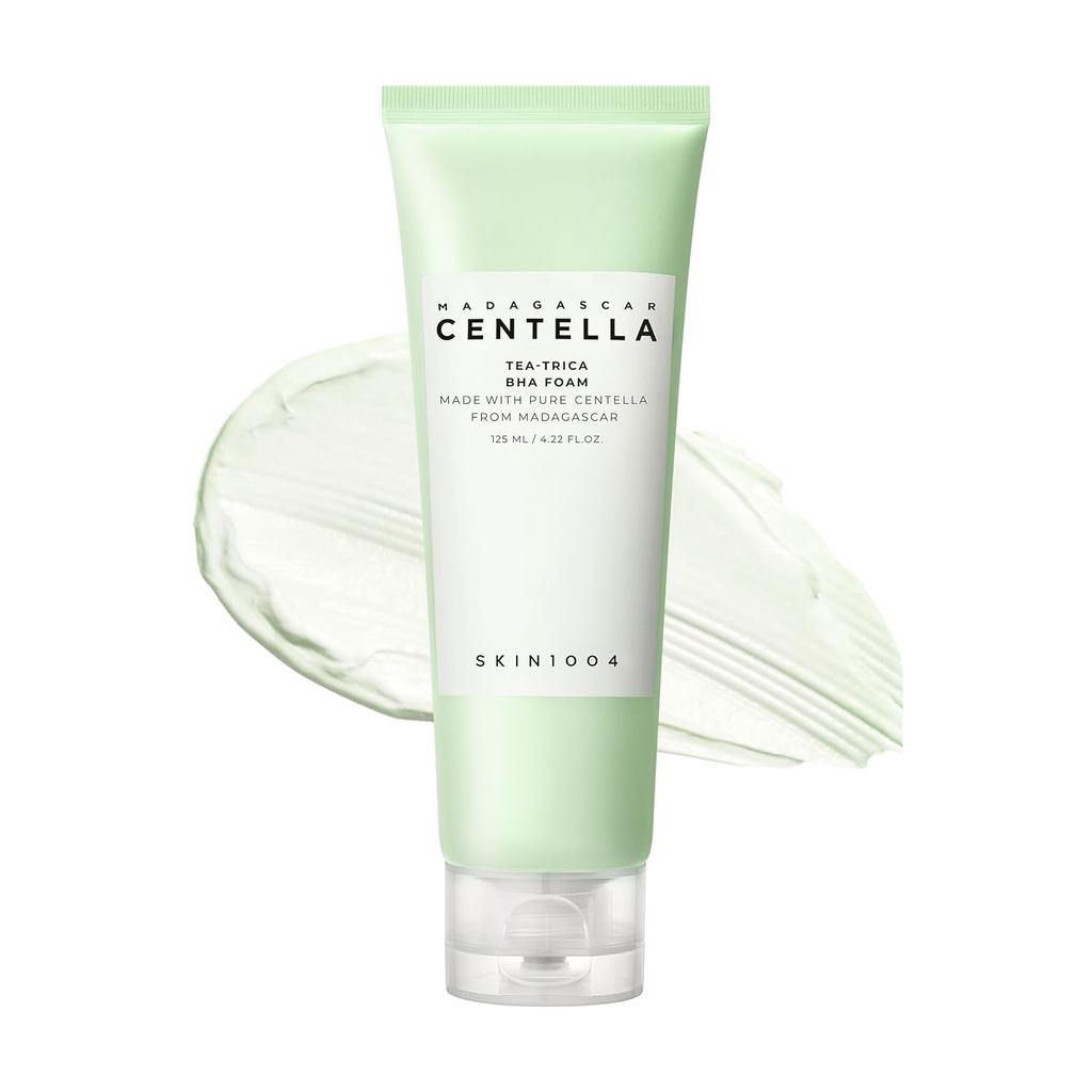 SKIN1004 Tea-Trica BHA Foam, removedor de maquiagem com Centella Asiatica e Tea Tree, limpador facial coreano para equil