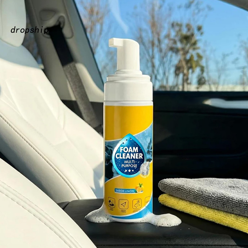 Leather Safe Cleaner Fabric Stain Remover Multifunctional Foam Spray with Sponge Towel – Rinse-free for Car Kitchen Gr