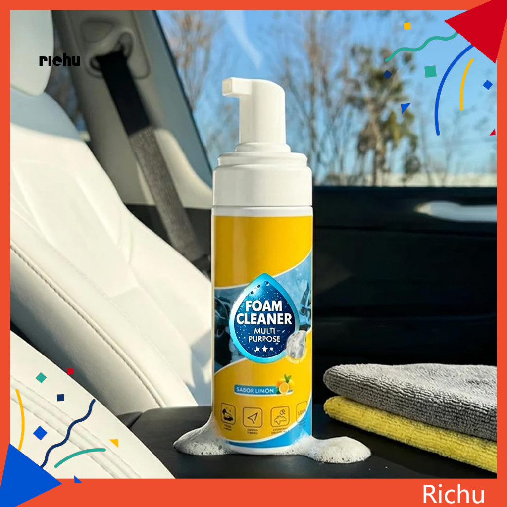 All-purpose Foam Cleaner White Shoe Stain Remover Multifunctional Spray with Sponge Towel – Rinse-free for Car Kitchen