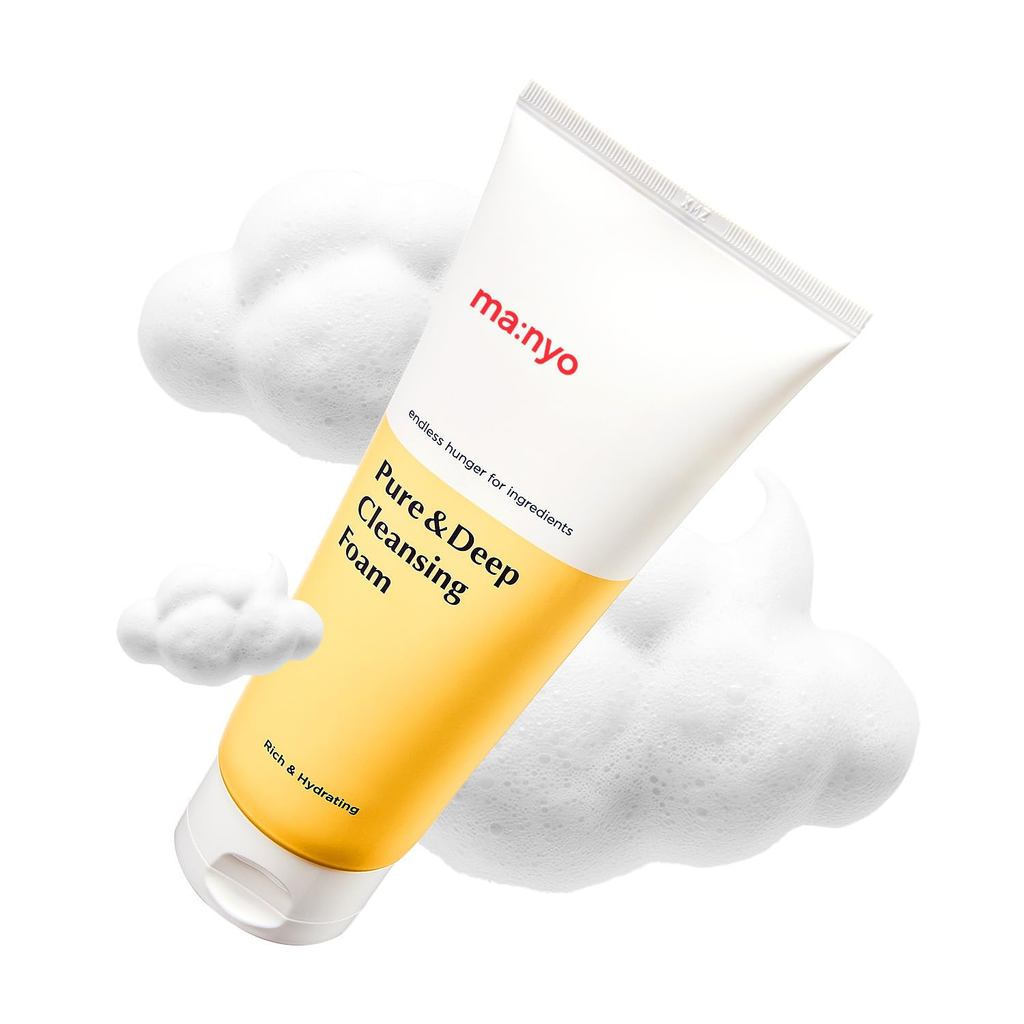 MANYO Pure Deep Cleansing Foam Facial Cleanser Dual-Purpose Pore Cleaner Blackhead and Acne Remover Face Wash Korean Ski
