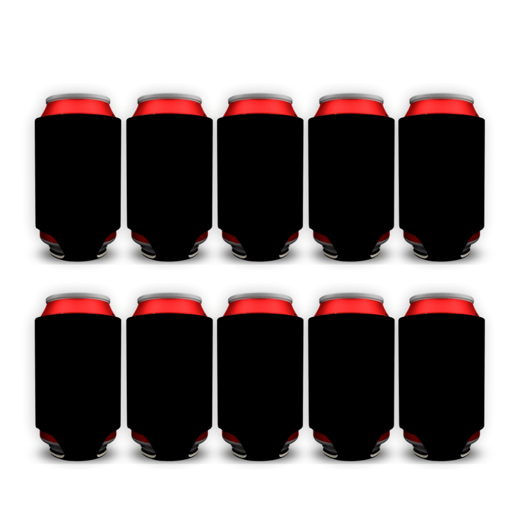 Porta Lata em Neoprene - 350ml - 10 Unidades - Preto