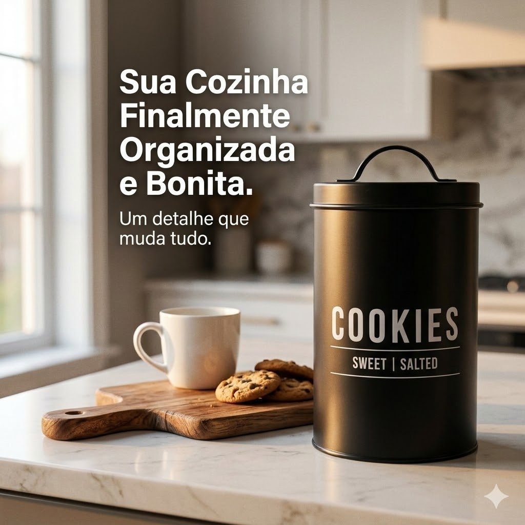 Conjunto Jogo Potes Lata Aço Porta Mantimentos Açúcar 1,2 L & Café 900ml Azul Preto Selecione Modelo