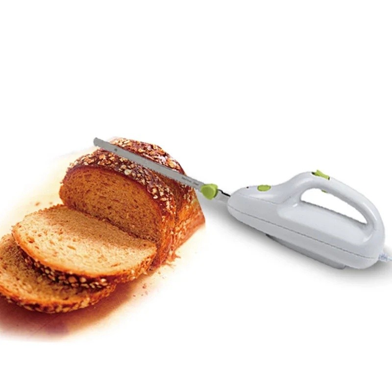 Electric Bread Cutter LSM-200, Stainless Steel Double Blade Toast Slicer, Compact Cutting Machine for Kitchen Bakery