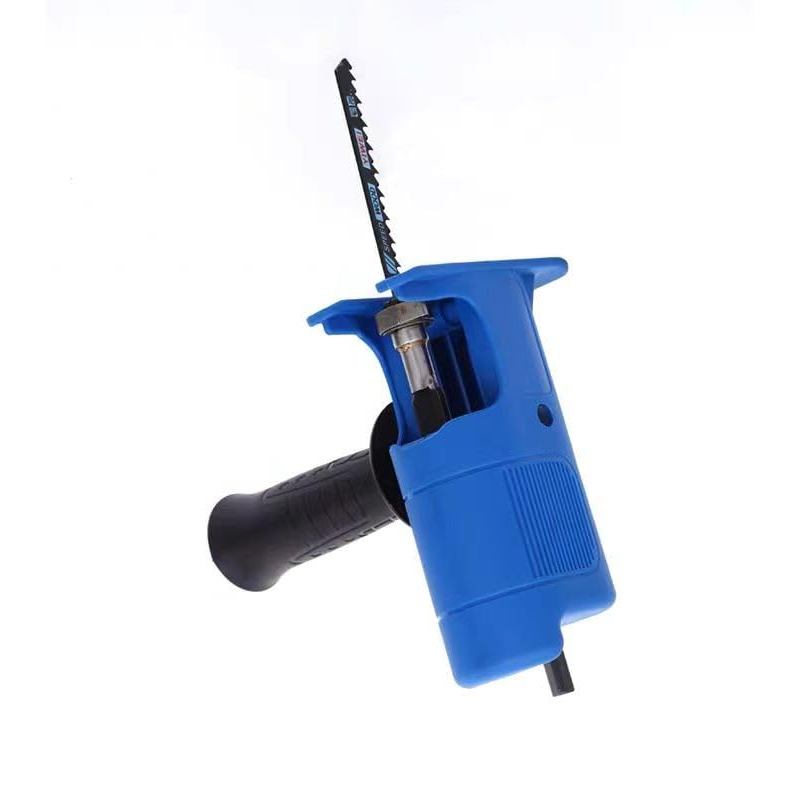 Electric Drill and Reciprocating Saw Adapter, Reciprocating Saw Accessory Kit with 6 Replacement Blades, Plastic, and Me