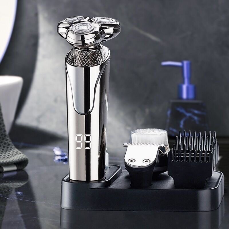 [Preferred] German imported electric shaver for men, multifunctional three-blade head, stainless steel, fully washable,