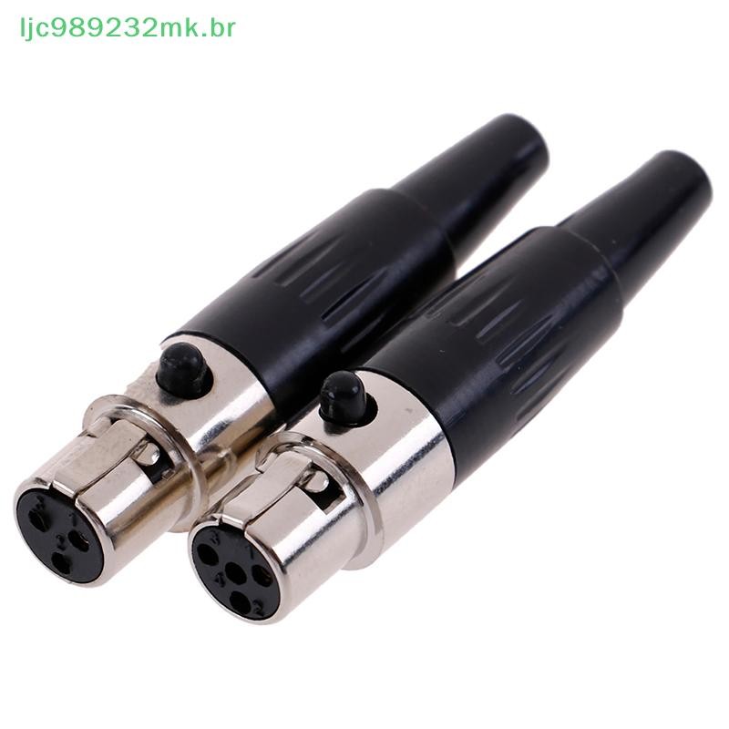 [MYBR] 1Pc Mini XLR 3 Plugue Fêmea De 4 Pinos Pequeno Conector De Microfone De Áudio Para MIC [Bom]