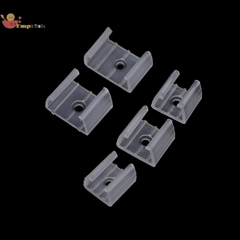 EMCH > 20 Pcs 10/12/14/17/20mm LED Strip Fix Clips Conector Para Fixação 2835 Luz Neon 220V COB Fivela De Plástico Acess