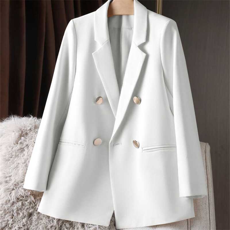 Jaqueta de terno branco novo estilo pequena primavera outono terno jaqueta temperamento versão coreana tamanho grande ro
