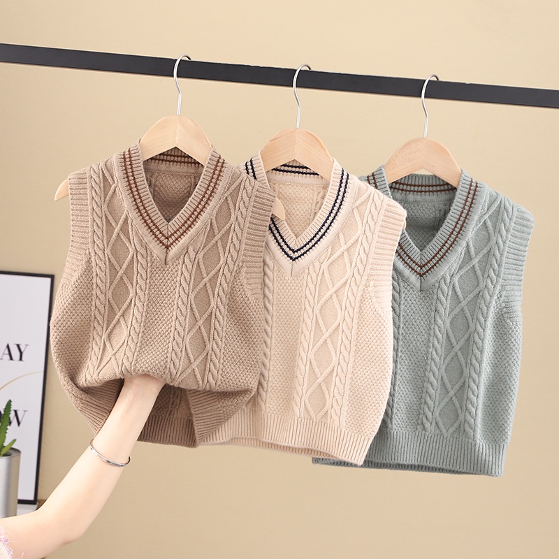 Colete Em V Estilo Britânico Moda Primavera E Outono Para Meninos