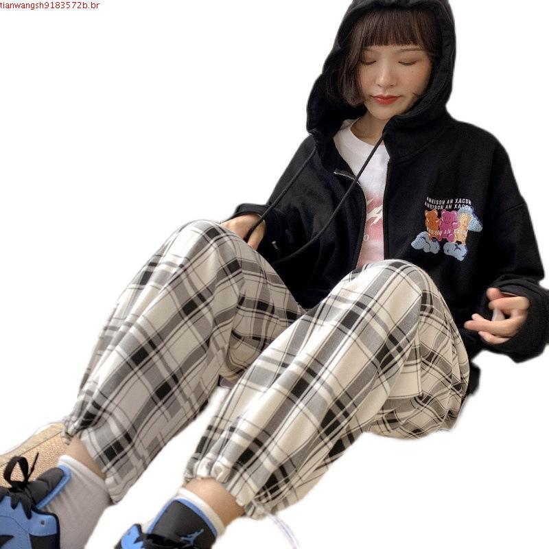 Versão Coreana Solta Estudante Com Capuz Cardigã Simples Casaco Casual Versátil Primavera E Outono Fino Top Feminino
