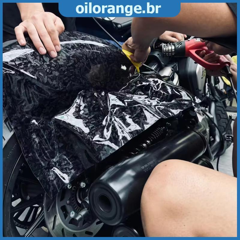 OLL Alto Brilho Espelho Retrovisor Envoltório Vinil Fibra De Carbono Stier Filme Autoadesivo À Prova De UV Para Interior