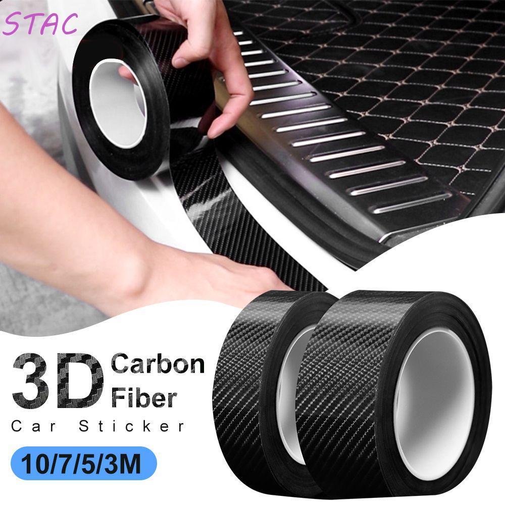 STAC 3D Adesivo De Fibra De Carbono Adesivos Anti-Pisos Corporal À Prova D'água Interior Do Carro Fita Arranhões 3D