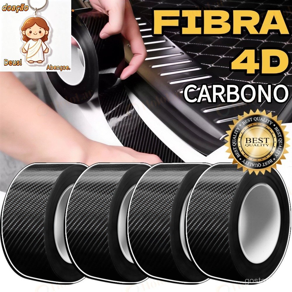 3D Adesivo De Fibra De Carbono Pára-Choques sSrip Interior Do Carro Corpo À Prova Dwaterproof Água Anti Risco-HOL