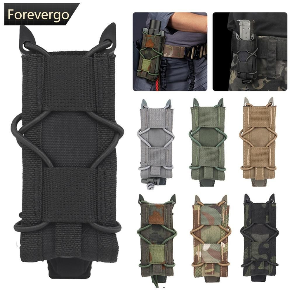 FOREVERGO 9mm Bolsa Revista Tática Molle Exterior Lanterna Porta Tocha L2U6