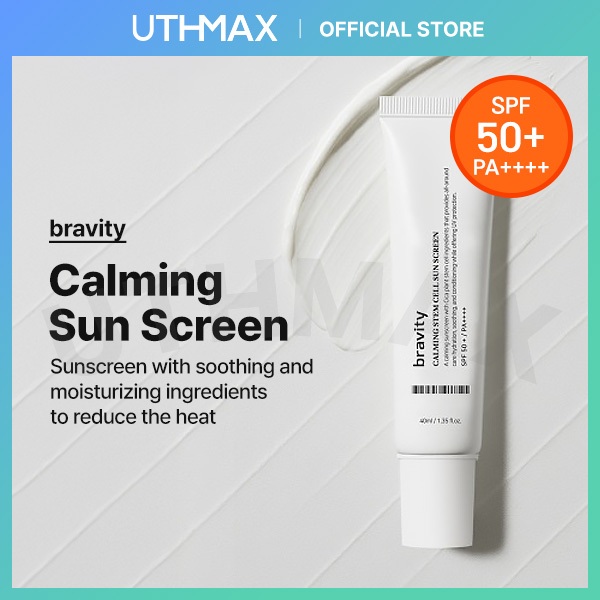 [BRAVITY Oficial] Protetor Solar Calmante Para Células-Tronco 40ml Fps50 + PA + (K-Beauty)