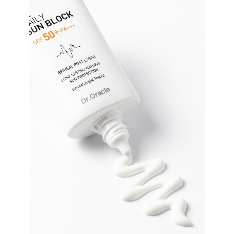 Protetor Solar Coreano Calmante e Regenerador K-Beauty-Dr. Oracle EPL Epiheal Post Laser Daily Sun Block SPF 50+ PA+++