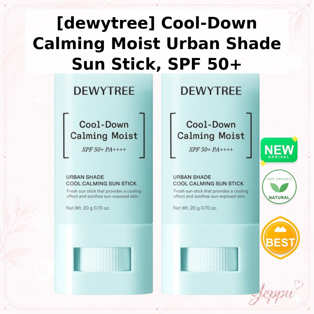 [dewytree] Bastão De Sol Com Sombra Urbana Úmida E Calmante Para Resfriamento , Fps 50 + PA + , 20g , 2 Unidades/Coreano